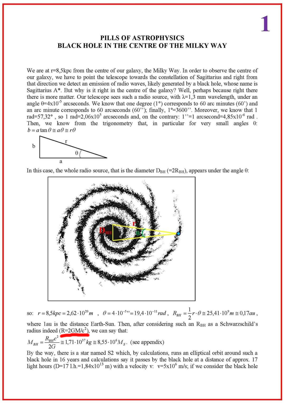 Discussing Schwartzschild radius & by my thoughts explanation: