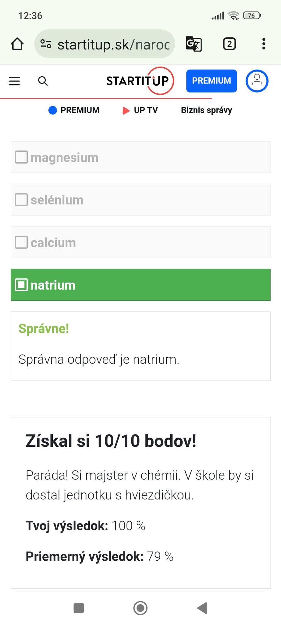 Tak, čo? Viete aj po 20 rokoch zo školy, koľko je hlavných a vedľajších skupín v periodickej tabuľke? Já som mal kvíz dnes za jedna: